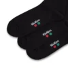 3-pack vardagsstrumpor för vuxna, unisex, svarta 3-pack vardagsstrumpor för vuxna, unisex, svarta