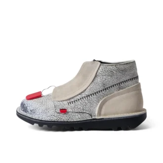 ACW* Kick Hi läderkängor för vuxna, unisex, vita ACW* Kick Hi läderkängor för vuxna, unisex, vita