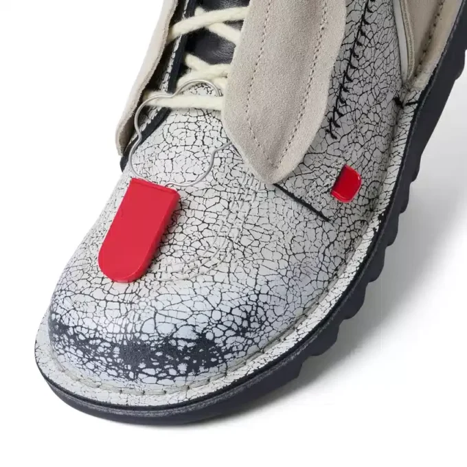 ACW* Kick Hi läderkängor för vuxna, unisex, vita