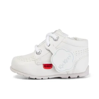 Baby Kick Hi läder vit