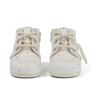 Baby Unisex Kick Hi Glitter Boots White