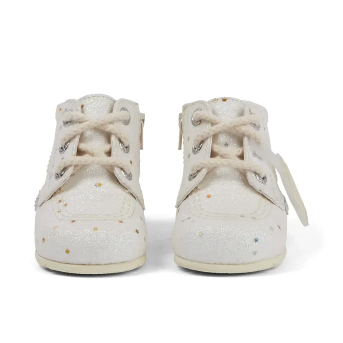 Baby Unisex Kick Hi Glitter Boots White