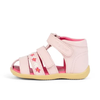 Baby Wriggle Flower Sandals Leather Pink Baby Wriggle Flower Sandals Leather Pink