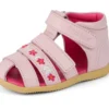 Baby Wriggle Flower Sandals Leather Pink Baby Wriggle Flower Sandals Leather Pink