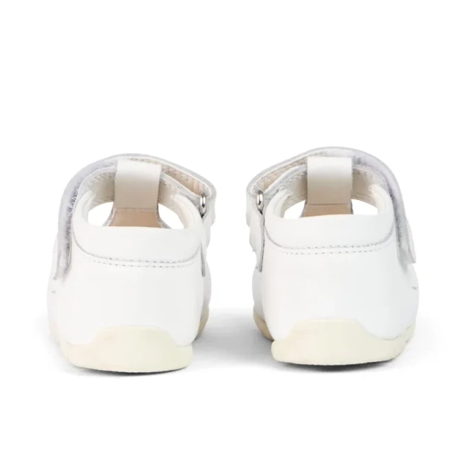 Baby Wriggle Flower Sandals Leather White Baby Wriggle Flower Sandals Leather White