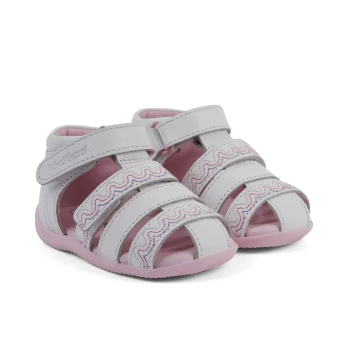 Baby Wriggle Wave Sandals Leather White Baby Wriggle Wave Sandals Leather White