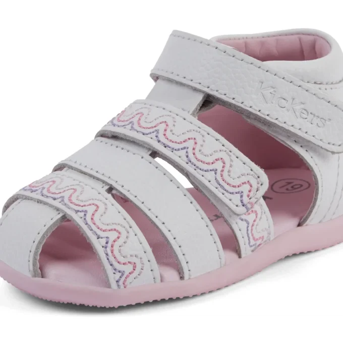 Baby Wriggle Wave Sandals Leather White Baby Wriggle Wave Sandals Leather White