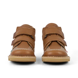 Infant Unisex Kick Hi Roll Läder Tan