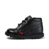 Infant Unisex Kick Hi Zip Läder Svart