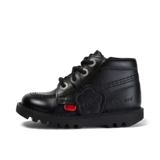 Infant Unisex Kick Hi Zip Läder Svart