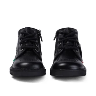 Infant Unisex Kick Hi Zip Läder Svart