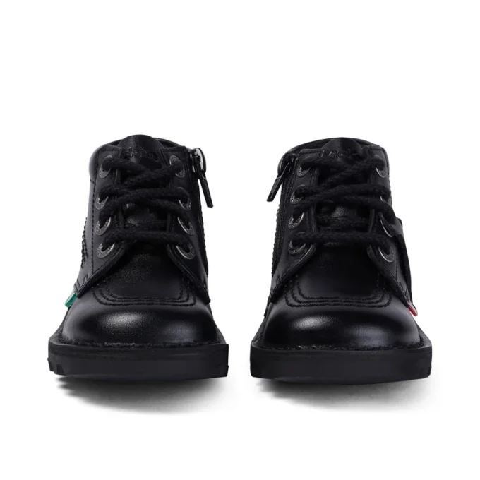 Infant Unisex Kick Hi Zip Läder Svart