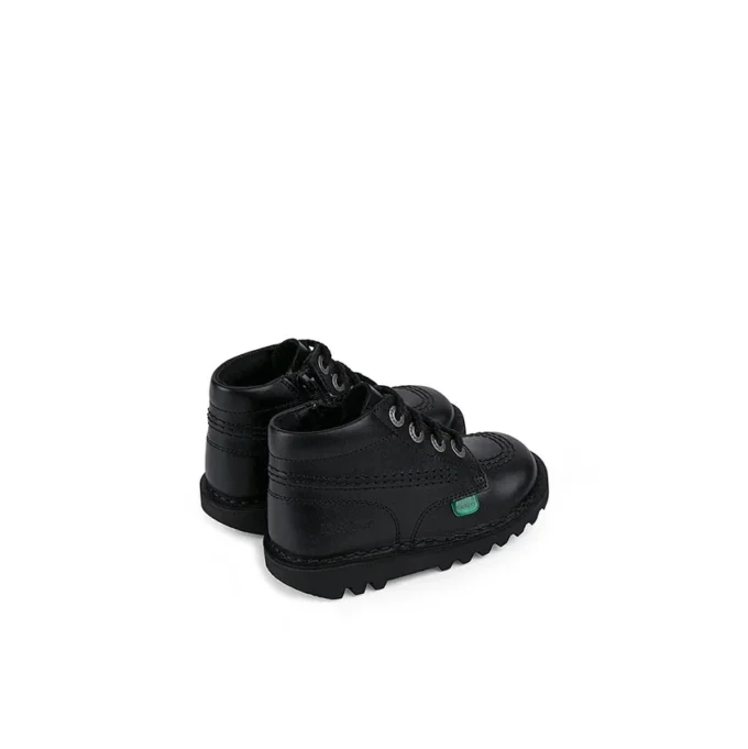 Infant Unisex Kick Hi Zip Läder Svart