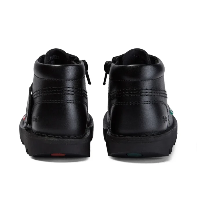 Infant Unisex Kick Hi Zip Läder Svart