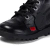 Infant Unisex Kick Hi Zip Läder Svart