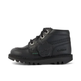Infant Unisex Kick Hi Zip läderalternativ svart