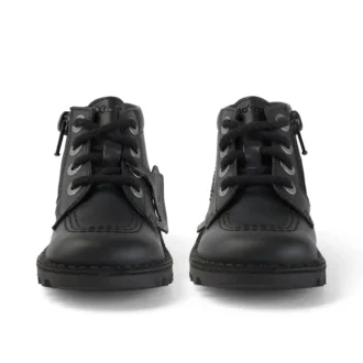 Infant Unisex Kick Hi Zip läderalternativ svart
