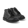 Infant Unisex Kick Hi Zip läderalternativ svart