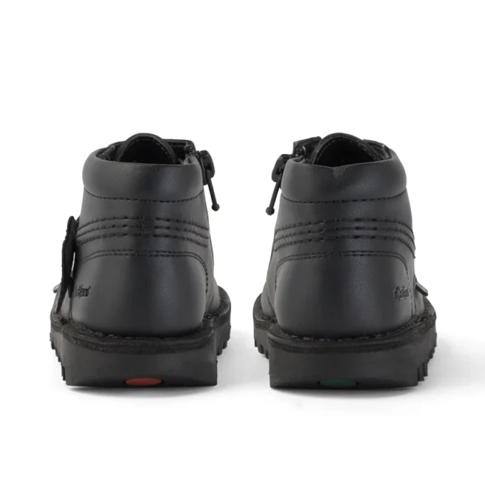 Infant Unisex Kick Hi Zip läderalternativ svart