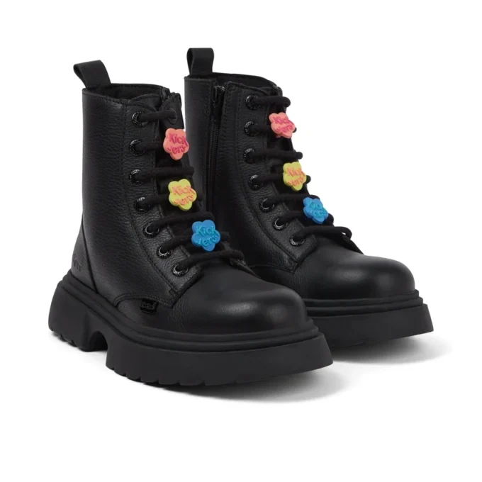 Junior Girls Kenzi Boot Charm Leather Black