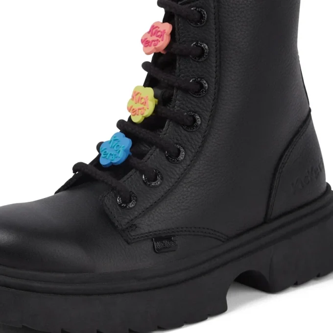 Junior Girls Kenzi Boot Charm Leather Black