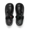 Junior Girls Kick T-Bar Vel Leather Black Junior Girls Kick T-Bar Vel Leather Black