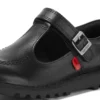 Junior Girls Kick T-Bar Vel Leather Black Junior Girls Kick T-Bar Vel Leather Black