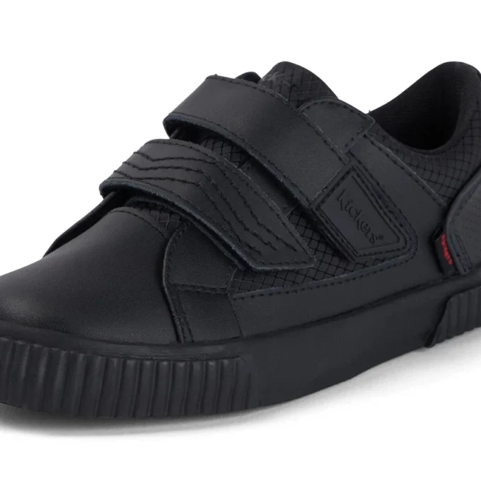 Junior pojkar Tovni Twin Flex läder svart
