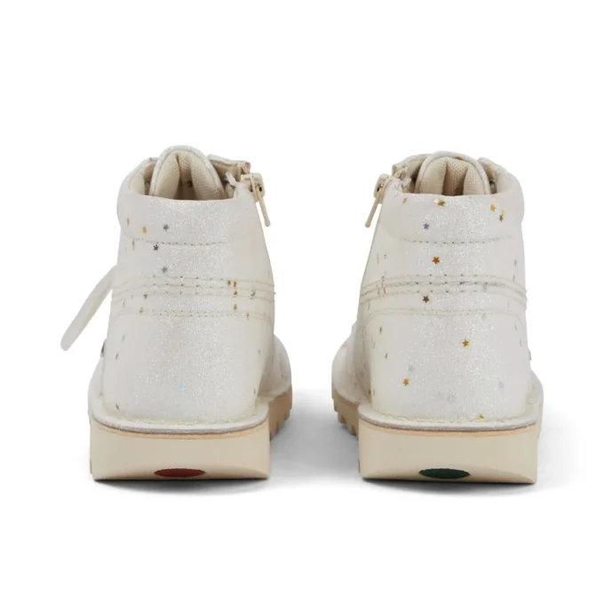 Junior Unisex Kick Hi Glitter Boots White Junior Unisex Kick Hi Glitter Boots White