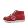Junior Unisex Kick Hi Glitter Skor Red Junior Unisex Kick Hi Glitter Skor Red