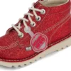 Junior Unisex Kick Hi Glitter Skor Red Junior Unisex Kick Hi Glitter Skor Red