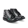 Junior Unisex Kick Hi Zip Lackläder Svart Junior Unisex Kick Hi Zip Lackläder Svart