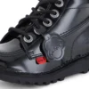 Junior Unisex Kick Hi Zip Lackläder Svart Junior Unisex Kick Hi Zip Lackläder Svart