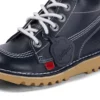 Junior Unisex Kick Hi Zip Läder Marinblå Junior Unisex Kick Hi Zip Läder Marinblå