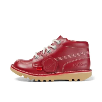 Junior Unisex Kick Hi Zip Läder Röd
