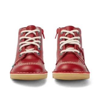 Junior Unisex Kick Hi Zip Läder Röd