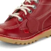 Junior Unisex Kick Hi Zip Läder Röd Junior Unisex Kick Hi Zip Läder Röd