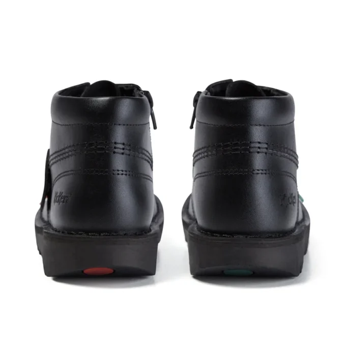 Junior Unisex Kick Hi Zip Läder Svart Junior Unisex Kick Hi Zip Läder Svart