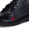 Junior Unisex Kick Hi Zip Läder Svart Junior Unisex Kick Hi Zip Läder Svart