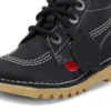 Junior Unisex Kick Hi Zip Läder Svart/Vit Junior Unisex Kick Hi Zip Läder Svart/Vit