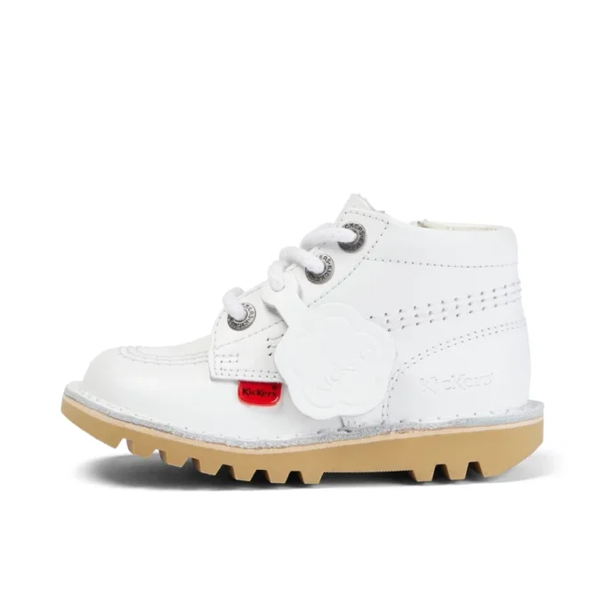 Junior Unisex Kick Hi Zip Läder Vit Junior Unisex Kick Hi Zip Läder Vit