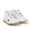 Junior Unisex Kick Hi Zip Läder Vit