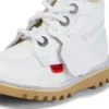 Junior Unisex Kick Hi Zip Läder Vit