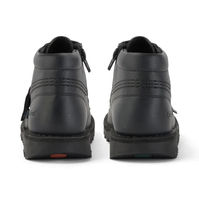 Junior Unisex Kick Hi Zip Läderalternativ Svart Junior Unisex Kick Hi Zip Läderalternativ Svart