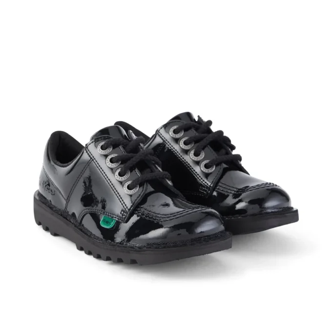 Junior Unisex Kick Lo Lackläder Svart Junior Unisex Kick Lo Lackläder Svart