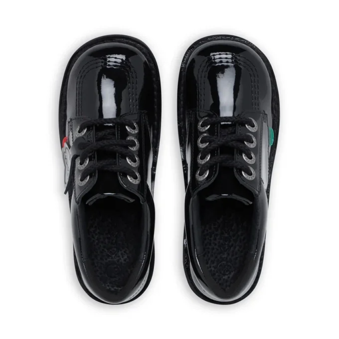 Junior Unisex Kick Lo Lackläder Svart Junior Unisex Kick Lo Lackläder Svart