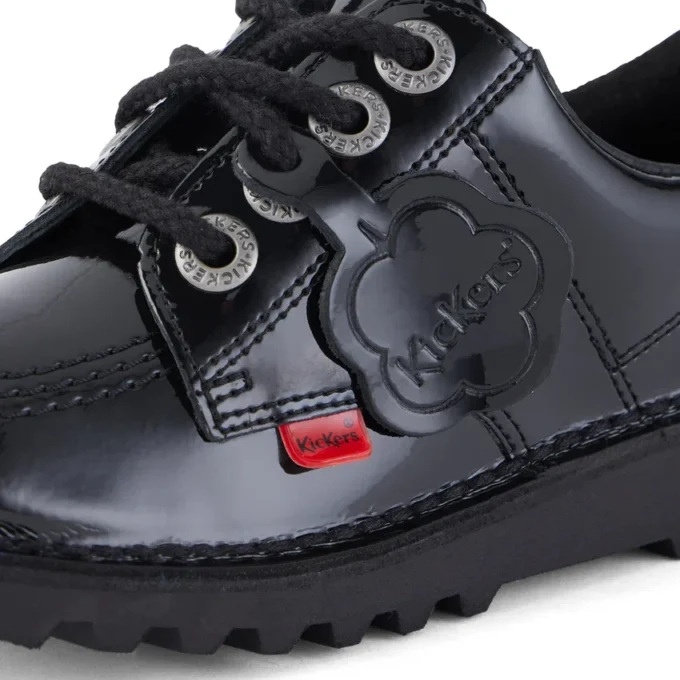Junior Unisex Kick Lo Lackläder Svart Junior Unisex Kick Lo Lackläder Svart