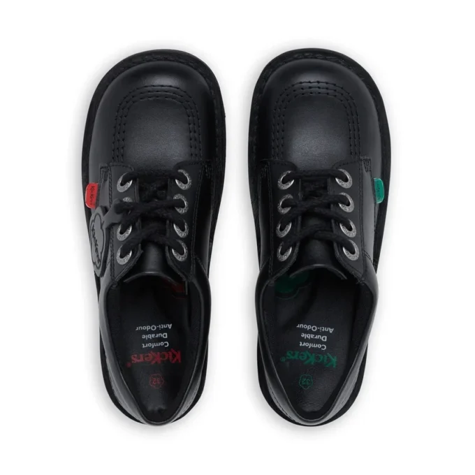 Junior Unisex Kick Lo Läder Svart Junior Unisex Kick Lo Läder Svart