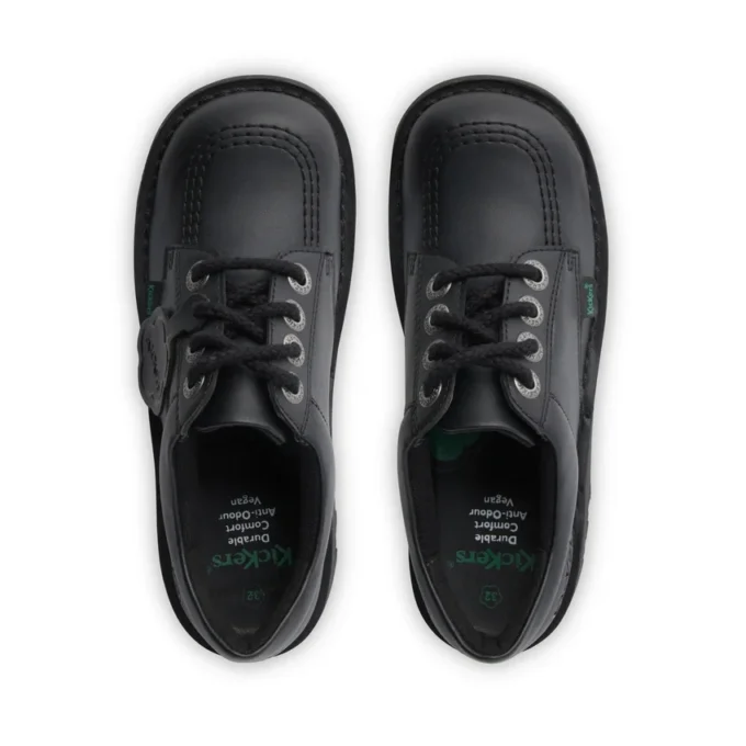 Junior Unisex Kick Lo läderalternativ svart Junior Unisex Kick Lo läderalternativ svart