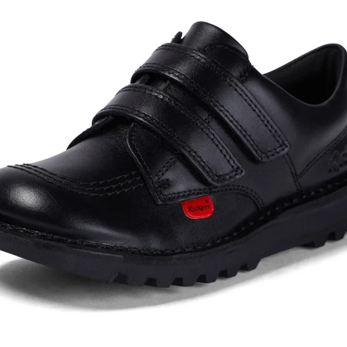 Junior Unisex Kick Lo Twin Vel Läder Svart Junior Unisex Kick Lo Twin Vel Läder Svart